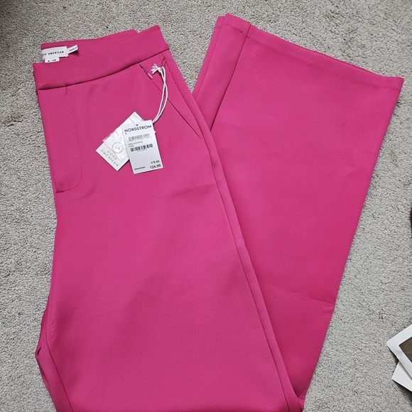 Good American Fuchsia Wide Leg Pants - Picture 4 of 6
